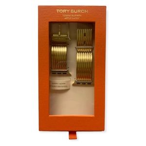 Tory Burch Goldtone Stainless Steel Apple Watch Strap